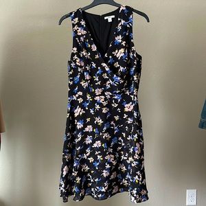 Bar III size 6 lined, faux wrap mini dress